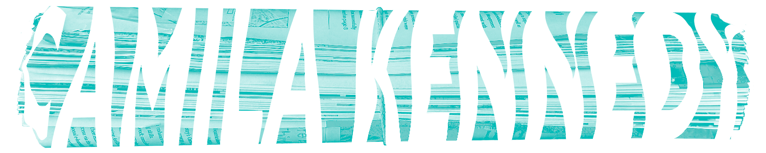 Rollded up Newspaper emblazoned with the name Camila Kenendy