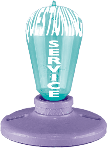 Teal Light Bulb in a Purple Socket