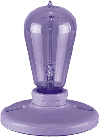 Purple Light Bulb in a socket